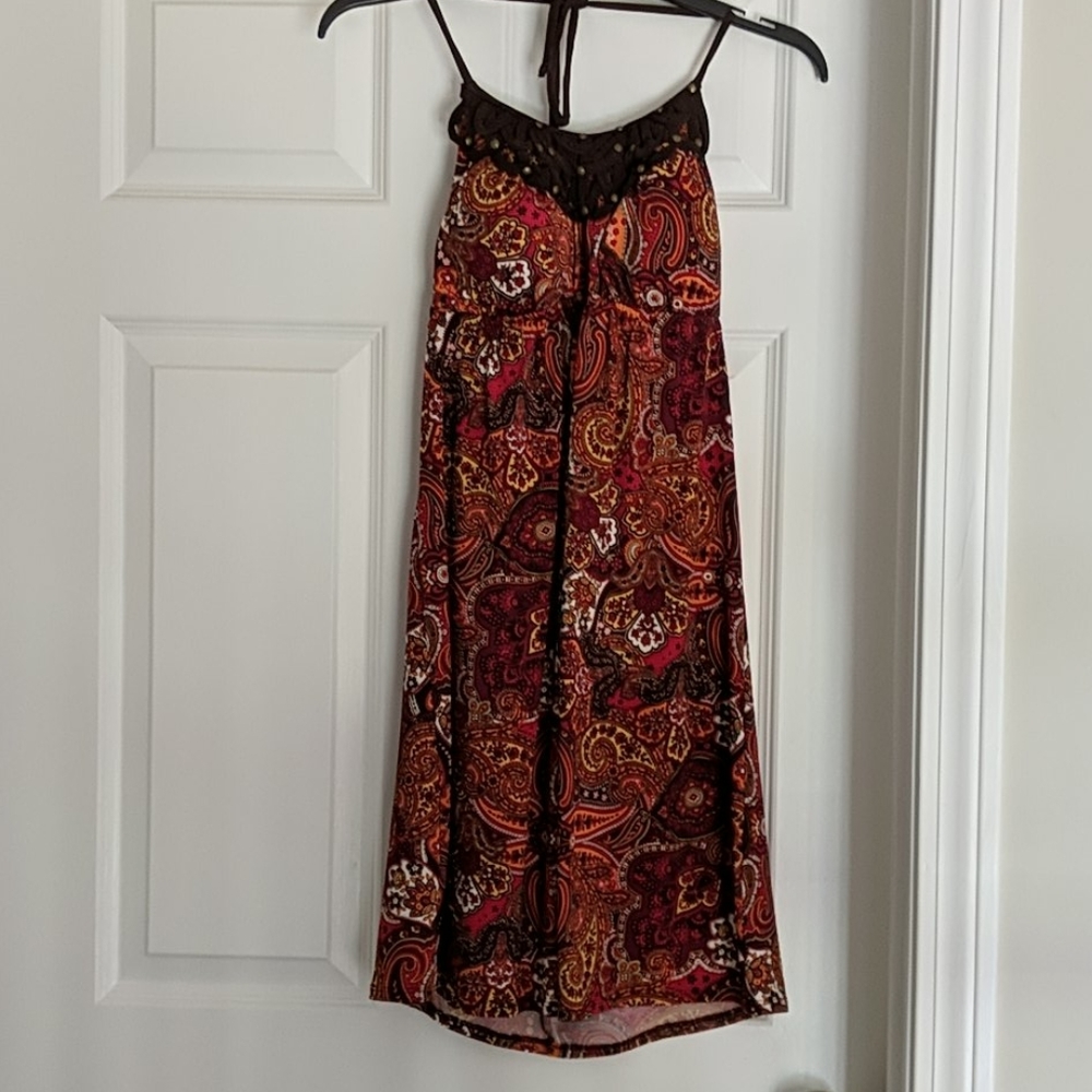 Paisley halter dress